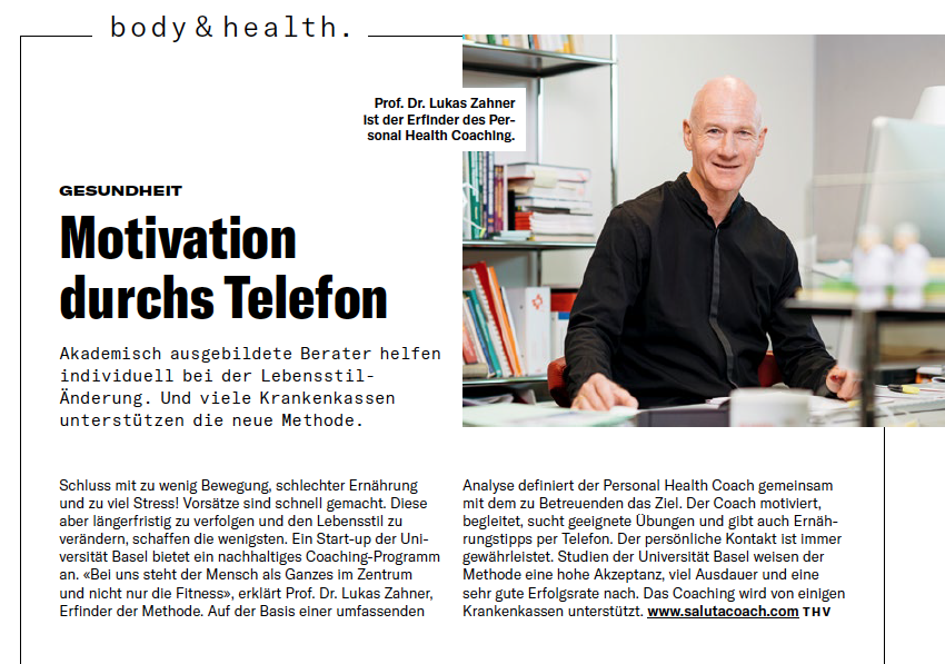 SalutaCoach in der Schweizer Illustrierte